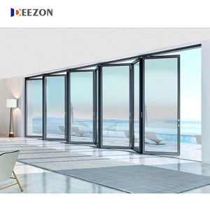 DEEZON Portes pliantes d'angle en aluminium robuste Nouvelle arrivée Glissière extérieure ouverte pour hôtel Villa Cour-Meilleur prix - Product Image 4