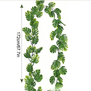 Planta <span class=keywords><strong>Artificial</strong></span> de Hoja de Monstera, Planta Verde para Colgar en la Pared, Decoración Interior para Sala de Estar, Planta Colgante de Hiedra, Hoja de Sauce - Product Image 5