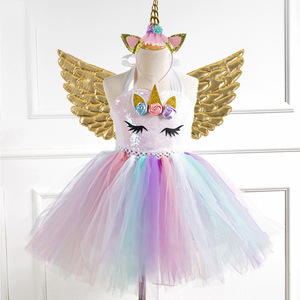 <span class=keywords><strong>Vestido</strong></span> <span class=keywords><strong>de</strong></span> <span class=keywords><strong>Unicornio</strong></span> para Niñas <span class=keywords><strong>de</strong></span> 2 a 12 Años con Diadema y Alas, Vestidos para Fiestas <span class=keywords><strong>de</strong></span> Cumpleaños - Product Image 2