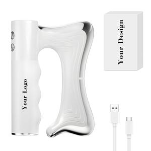 Masseur Gua Sha chauffant à vibration EMS en ABS, avec fonction de massage et de grattage à chaleur constante, rechargeable Type-C 1200 mAh, couteau de massage fascia portable - Product Image 1
