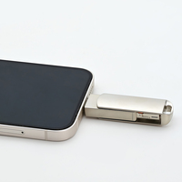 Clé USB 3-en-1 haute vitesse 1 To 2 To avec adaptateur de disque dur et connecteur USB 2.0 Type C mâle rotatif à 540°