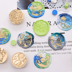 My acket-sellos para la nieve y la montaña, Fondo de jabón para álbum de recortes, lacre, estampado artesanal, papelería, sello de alfabeto, cera de sellado - Product Image 5