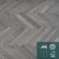 Parquet en bois d'ingénierie à trois couches avec incrustations florales, revêtement de sol personnalisé à motifs européens pour salon et zone de loisirs