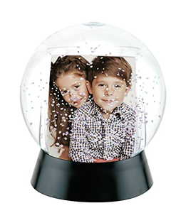 Globe à neige personnalisé avec photo en résine, flocons de neige scintillants, directement de l'usine - Product Image 5