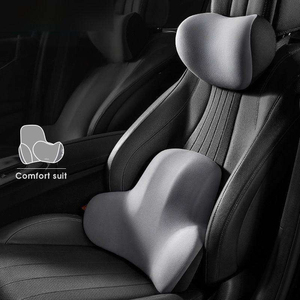 Cojín de Asiento de Coche Transpirable de Espuma Viscoelástica, Reposacabezas de Lujo, Soporte Lumbar, Almohada de Algodón, Masajeador de Espalda Universal - Product Image 4