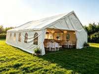 Tenda Marquee Besar TUOYE 10x12m, Tahan Lama, Anti Air, Anti Api, PVC, untuk Acara Luar Ruangan, Pernikahan, Pesta, Kapasitas 100 Orang