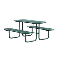 Meubles de patio extérieur maille d'acier enduit thermoplastique table de pique-nique banc extérieur restaurant événement ensemble de salle à manger chaise de table en métal
