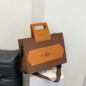 Sac à main à bandoulière portable en feutre pour femmes sacs à cosmétiques et étuis pour voyage sac fourre-tout en feutre pour femmes - Product Image 6