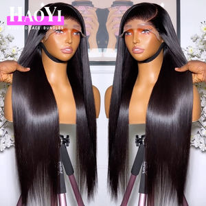 Парик из натуральных бразильских волос с плотностью 250%, полностью закрытый кружевом, без клея, идеально прямой, с натуральным HD-кружевом для чернокожих женщин - Product Image 3