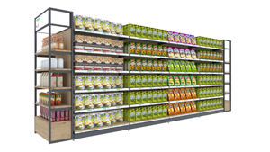 Estanterías de Metal Estándar para Supermercados, Precio de Fabricante, Ajuste Universal, para Suministro a Tiendas de Comestibles en Franquicia - Product Image 6