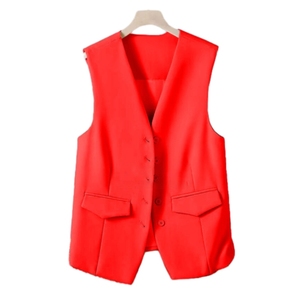 Chaleco de mujer sin mangas de un solo botón, popular al por mayor, a la moda - Product Image 5