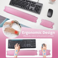 Tapis de souris de jeu ergonomique en gel de silicone souple personnalisé avec repose-poignet, tapis de bureau PC en stock