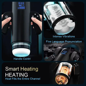 自动伸缩男用自慰器手柄控制加热自慰杯带4种吸吮、4种抽插、9种振动性玩具 - Product Image 4