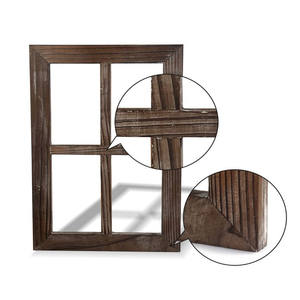 ปฏิบัติประเทศเก่าสไตล์หน้าต่างกลางแจ้ง Handmade Craft เห็นตกแต่งบ้านกรอบไม้ - Product Image 4