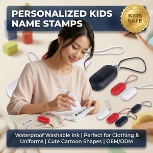 <span class=keywords><strong>Tampon</strong></span> personnalisé pour vêtements d'enfants avec nom, motif dessin animé, imperméable et lavable, pour uniformes scolaires - Product Image 3