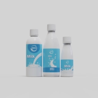 Botellas de Plástico PET para Leche al por Mayor con Logotipo Personalizado, 330 ml, 750 ml, 850 ml, con Tapa de Rosca, Envase para Bebidas, Té, Jugo, Yogur
