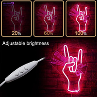 Enseignes néon LED réglables, alimentées par USB, multicolores, avec télécommande, pour salon, barbier, publicité automobile, éclairage décoratif mural, bar