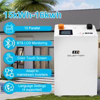 Stock UE EEL 48V V3 Pack de batteries LiFePO4 avec disjoncteur et stockage, avec BMS BT JK 200A, Boîtier de batterie pour cellules LiFePO4 16S pour système solaire domestique