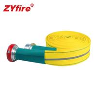 Tuyau de lutte contre l'incendie ZYfire 2 pouces, simple gaine, 100% polyester vierge, avec revêtement en caoutchouc nitrile, flexible, pour intervention d'attaque, 10-21 bars