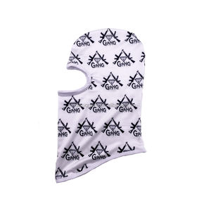 Penutup Wajah Penuh Sepeda Motor Spandeks Cetak Logo Kustom Masker Wajah Satu Lubang Desainer Topeng Ski Balaclava untuk Pria dan Wanita - Product Image 5