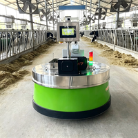 Robot Pendorong Pakan Otomatis dari Baja Anti Karat 304 untuk Kandang Sapi Perah, Pendorong Silase Tanpa Awak 24 Jam