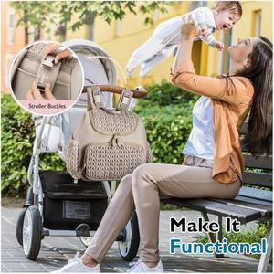 Large Capacity Waterproof Oxford Mommy Backpack USB Organizer Fashionable <b>Baby</b> Travel Bag Functional Stroller <b>Storage</b> for Mom - Product Image 3