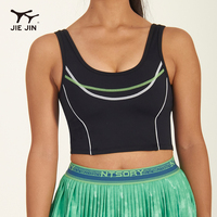 JIEJIN Vêtements de sport personnalisés marque privée conception de dos en U haut soutien d'entraînement haut débardeur sport tennis soutien-gorge de yoga de gymnastique