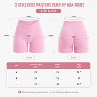 Versandfertige Nahtlose Yoga-Shorts für Damen mit V-förmigem Taillenband, Po-Lifting-Effekt, Gym-Biker-Shorts auf Lager, Workout-Booty-Shorts