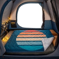 Couverture matelassée personnalisable en nylon imperméable et léger avec doublure polaire Sherpa, portable, pour 4 saisons, idéale pour la randonnée en extérieur