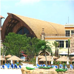 Thatch Plastic High Quality Palapa Fire Proof Plastic Artificial Synthetic Thatch Roofing
