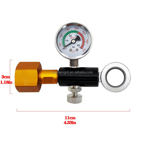 Adaptateur de station de remplissage rapide noir et or pour bouteille de CO2, compatible avec les cylindres W21.8-14 CGA320, gaz 3500 PSI - Product Image 3