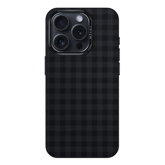 For Aramid Fiber Phone Case for 17 16 Promax Checked Grain Thin Lightweight Back Cover Waterproof Shockproof Magnetic