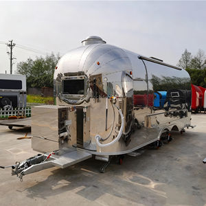 Chariot de restauration multifonctionnel pour barbecue, chariot de restauration rapide électrique, chariot de crème glacée en acier inoxydable à 4 roues, chariot de luxe pour café, thé au lait, friture - Product Image 1