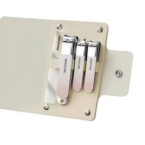 Customizable Logo Print 4-Pcs Luxurious Stainless Steel Infant Care <b>Tools</b> Manicure Pedicure <b>Set</b> with <b>Box</b> Bulk Order - Product Image 3