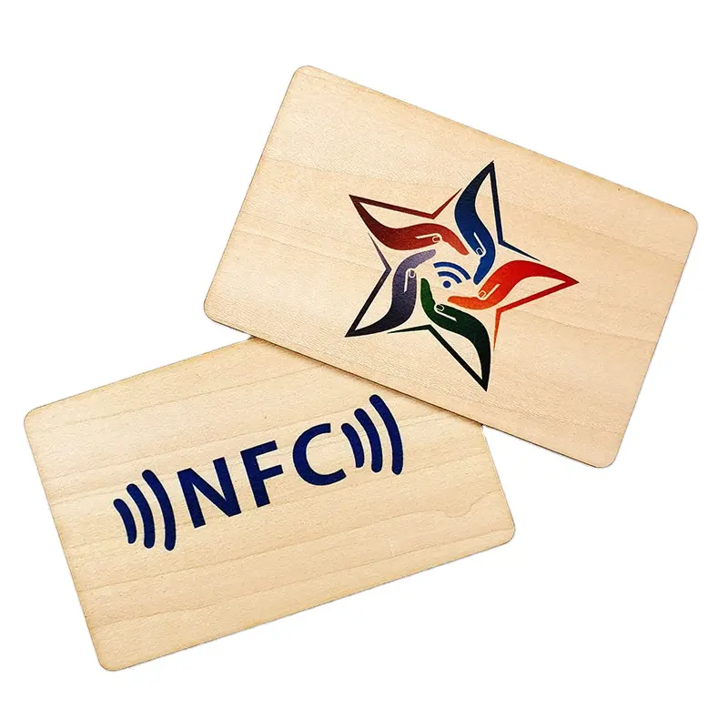 RFID Wooden Card , NFC Bamboo Chip 13.56mhz 1k card,hotel locking rfid smart car