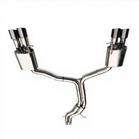 Convient pour Audi A5 3.2 2007-2012, tuyau d'échappement en acier inoxydable haute performance avec silencieux à valve, système d'échappement cat-back
