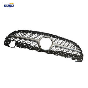 Calandre avant de course GUGO W205 pour Mercedes Classe C W206 2022, motif étoile diamant, argentée, pièces de remplacement pour pare-chocs extérieur - Product Image 2