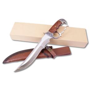 Özel el yapımı tam <span class=keywords><strong>Tang</strong></span> inşaat 7Cr çelik av bıçağı hayatta kalma bıçağı kırmızı sandal kolu ile - Product Image 2