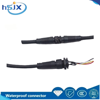 Connecteurs de câblage d'extension mâle-femelle HSJX 6PIN M16 10A en cuivre et nylon, étanches IP67, 250V