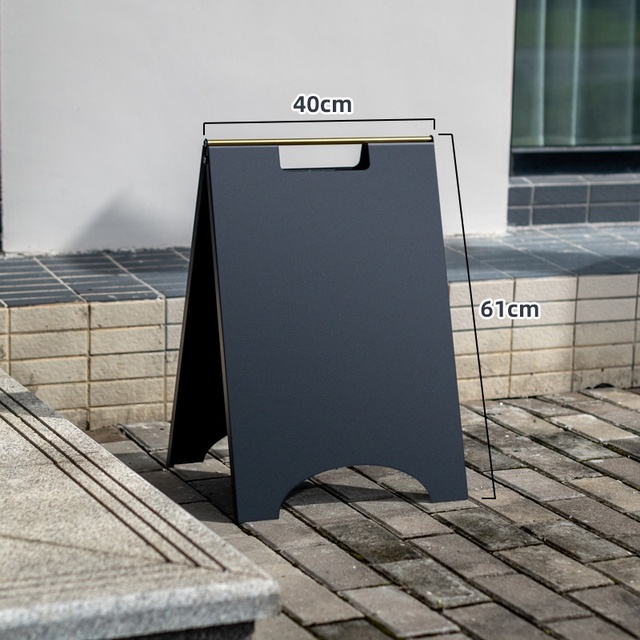 Custom A-frame Vertical Billboard Stand Roadside Double-sided logo Foldable Portable Metal Display Stand