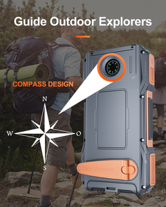 Estación de Energía Portátil de Manivela <span class=keywords><strong>Solar</strong></span> a Prueba de Agua de 10000mAh, <span class=keywords><strong>Cargador</strong></span> Portátil de Emergencia, Banco de Energía Portátil - Product Image 6