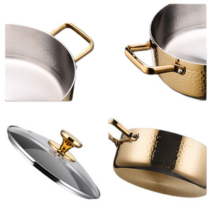 Kengqiang Stainless Steel Hot Pot 5L Induction Compatible Double Handle Soup Pot Household Noodle Cooker - Product Image 5
