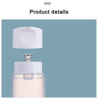 Vente en gros de flacons pompe sans air pour crème cosmétique, transparents, avec bouchon blanc, 150 ml, 200 ml, 250 ml, échantillon gratuit, personnalisation possible