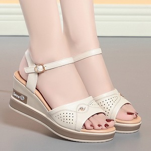 Sandales Compensées d'Été Antidérapantes Xuanhui pour <span class=keywords><strong>Femme</strong></span>, Sandales Compensées <span class=keywords><strong>Espadrille</strong></span> à Talons Épais Sexy Décontractées et Sportives pour Dames - Product Image 2