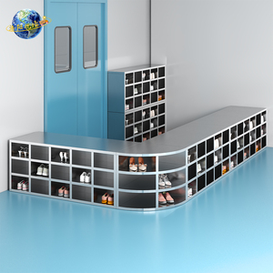 Armoire à chaussures en acier inoxydable 304 / 201, casier industriel, pour usine, hôpital, salle blanche, robuste, plaque épaissie, fabrication chinoise YH - Product Image 4