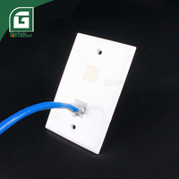 GETEKnet ODM OEM Haute Qualité ABS RJ45 Blanc Noir Plastique Réseau Keystone Jack Floor Box Socket Telecom Parts Network Face