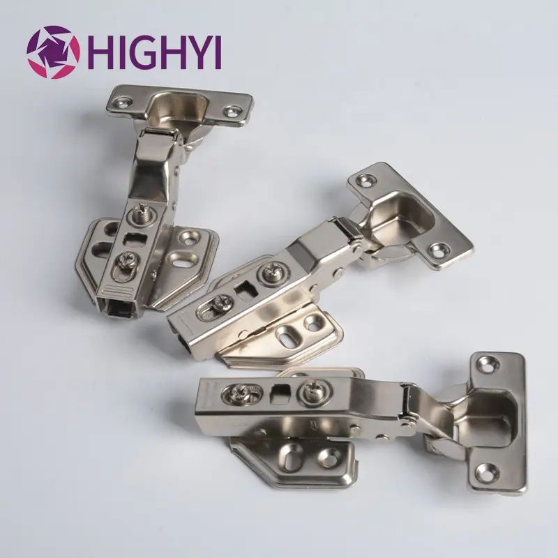 HIGHYI cupboard door hinges slow motion furniture hydraulic hinges for kitchen cabinets soft closing hinge manufacturer