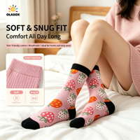 Chaussettes en coton personnalisées pour hommes et femmes avec faible MOQ, 360 °   Chaussettes de sport chaudes à motif imprimé numérique par sublimation 3D sur toute la surface