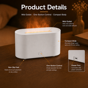 Diffuseur d'huiles essentielles relaxant à brume de flamme, machine d'aromathérapie pour soulager le stress <span class=keywords><strong>et</strong></span> favoriser le sommeil - Product Image 4