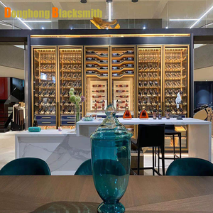 Nhà máy trực tiếp hiện đại kiểm soát nhiệt độ công suất lớn thép không gỉ dẫn ánh sáng Tủ rượu hiển thị - Product Image 1